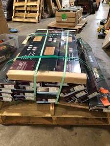 19 Boxes of  Home Decorators Collection Leo Hill Oak 12 MIL x 7.1 in. W x 48 in. L Click Lock Waterproof Luxury Vinyl Plank Flooring (23.8 sqftcase)    Customer Returns See Pictures