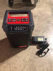 Milwaukee M12 12-Volt Lithium-Ion Cordless BluetoothAMFM Jobsite Radio with Charger  Customer Returns See Pictures