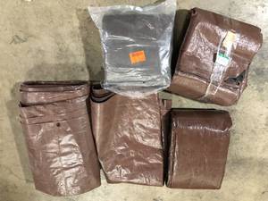 Lot of Brown Tarps Customer Returns See Pictures