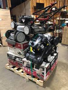 Pallet of Assorted Lawn Mowers Various Models and Conditions  Customer Returns See Pictures