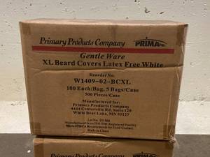 lot 58 image: XL Beard Covers - 2 Boxes 500 piecesbox