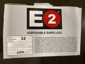 lot 72 image: 2 Boxes of E2 Disposable Ear Plugs