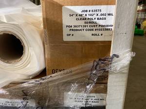 lot 78 image: Uline Clear Poly Bags