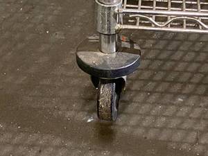 lot 64 image: Three-tier Rolling Metro Storage Rack