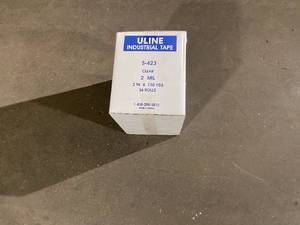 lot 12 image: Box of new clear Uline Industrial Tape
