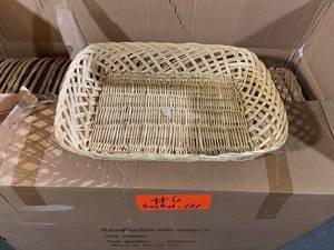 lot 42 image: New Tray Shaped Wicker Baskets
