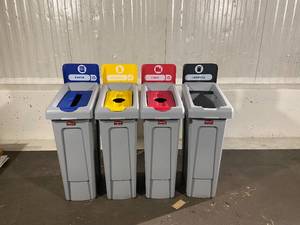 lot 101 image: Rubbermaid Commercial Recycling Bins