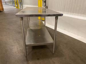 lot 114 image: Two-Tier Stainless-Steel Table