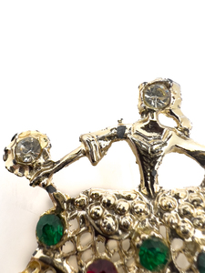 lot 66 image: Fancy Lady, Unknown Maker, With Hoop Dress, Base Metal Brooch .