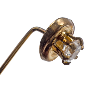 lot 72 image: Cubic Zirconia Round Knot Design Yellow Base Metal Stick Pin.