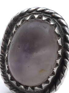 lot 113 image: Mexico designer signed CCB Quartz Cabochon Sterling Silver Ring, Set With Crystal Quartz.