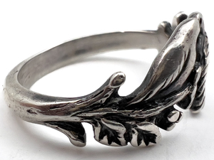 lot 116 image: JAMES AVERY Turtle Doves On Branch Sterling Silver Ring. Size 5.75 - 6.