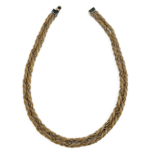 lot 37 image: Kramer of NY, Double Strand Yellow Plated Base Metal Chain Necklace.