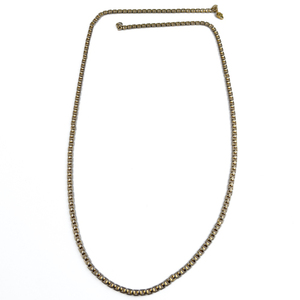 lot 39 image: Monet Fancy Flat Open Link Yellow Base Metal Chain Necklace. Opera Length.