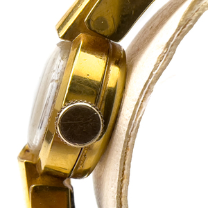 lot 29 image: Bucherer 17 Jewel, Spring Closing Cuff, yellow base metal Automatic Watch. Working