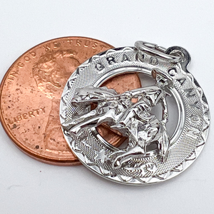 lot 137 image: Grand Canyon with Cowboy riding horse , Crea Charms Sterling Silver Charm.