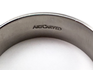 lot 54 image: Wedding Ring Sample Double-Milgrain Edge, Rhodium Plated Jeweler Alloy Ring. Size 10.