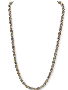 lot 157 image: M.S. Company Rope Sterling Silver Chain Necklace.