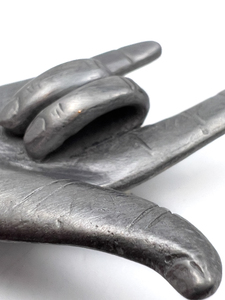 lot 247 image: Ultracraft I Love You Hand Signal Pewter Brooch.