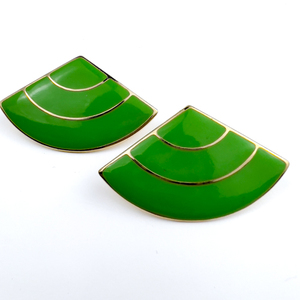lot 160 image: 4 (four) pairs of earrings (no maker marks) Pierced Earrings. Colorful Enamel