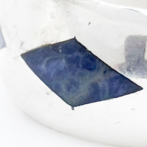 lot 179 image: AZURITE Los Ballesteros (Eagle Stamped - 17 ) Sterling Silver Cuff Bracelet.