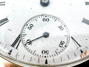 lot 8 image: Mens Illinois Watch Co Open face 10k Yellow gold filled Mechanical Pocket Watch. Working when wound