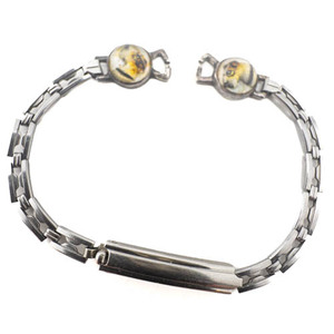 lot 16 image: VINTAGE JB Highly Unique watch band with SCOTTISH TERRIER CABOCHON End Caps