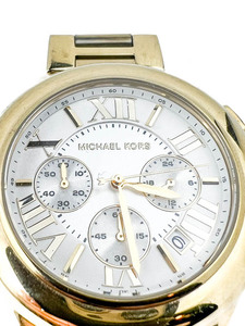 lot 23 image: Unisex Michael Kors Camille MK-5635 yellow stainless steel Quartz Analog watch. New Battery