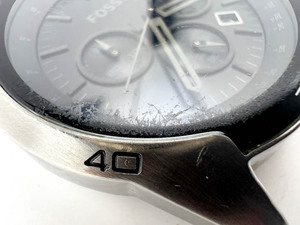 lot 27 image: Mens Fossil CH-2586 Stainless Steel Quartz Analog watch. New Battery Installed