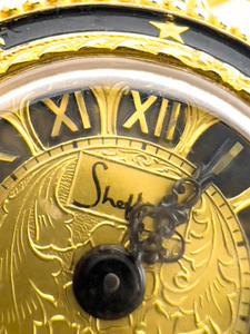 lot 64 image: Ladys Sheffield Swiss Vintage, Black Enamel, Decorative Mechanical Pocket Watch. NOT STARTING.