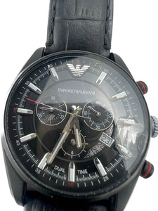 lot 68 image: Mens Emporio Armani Sportivo AR-6035, Chronograph black stainless Quartz Analog watch. New Battery