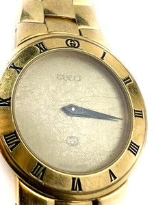 lot 71 image: Ladys Gucci 3300L Yellow Quartz Analog watch. New Battery Installed