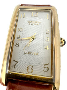 lot 73 image: Ladys Gruen GSM024 yellow stainless steel and Brass Quartz Analog watch. New Battery Installed