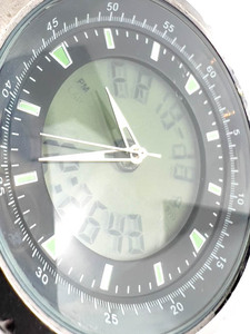 lot 108 image: Mens MZ Berger AW213 stop-watch black stainless steel and base metal DigitalAnalog Watch. Working