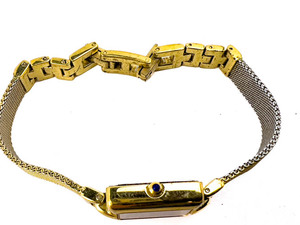 lot 110 image: Ladys Armitron 752374 yellow stainless steel and base metal Quartz Analog watch. Working