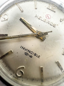 lot 117 image: Mens Helbros Invincible Swiss 17J stainless steel Mechanical Watch. Starts up