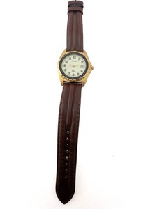 lot 123 image: Mens Pulsar V732-0F40 38mm Lume Dial 100 METERS yellow Quartz Analog watch. New Battery