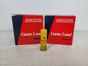 lot 586 image: 50 Rounds of Federal 2-34 78 oz. 6 Shot 20 Gauge Shotgun Shells