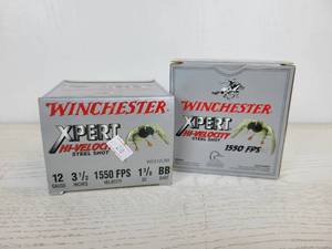 lot 588 image: 50 Rounds of Winchester Hi-Velocity Steel Shotgun Shells
