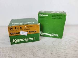 lot 589 image: 45 Rounds of Remington 2-34 1 oz. 6 Shot 20 Gauge Shotgun Shells