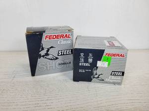 lot 590 image: 50 Rounds of Federal 3-12 1-916 oz. BB Shot 12 Gauge Shotgun Shells
