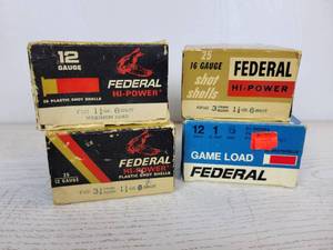 lot 597 image: 46 Rounds of 12 Gauge Shotgun Shells and 17 Rounds of 16 Gauge Shotgun Shells