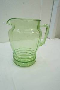 Vaseline Glass water pitcher