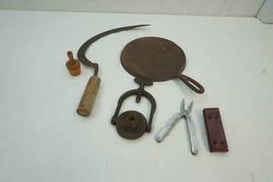 Vintage sickle, flat iron