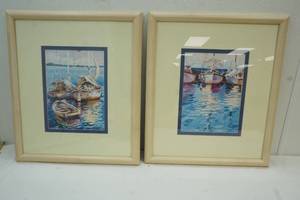 2 Framed nautical wall art