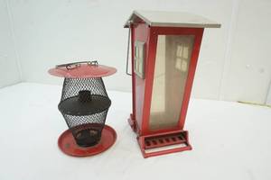 Hanging bird feeders