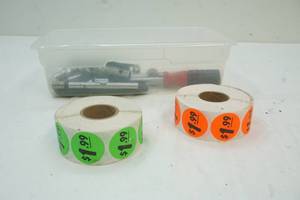 Tools and price stickers