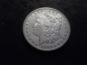 lot 8 image: 1882 S Morgan Silver Dollar