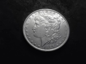 lot 16 image: 1886 Morgan Silver Dollar