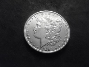 lot 20 image: 1890 Morgan Silver Dollar